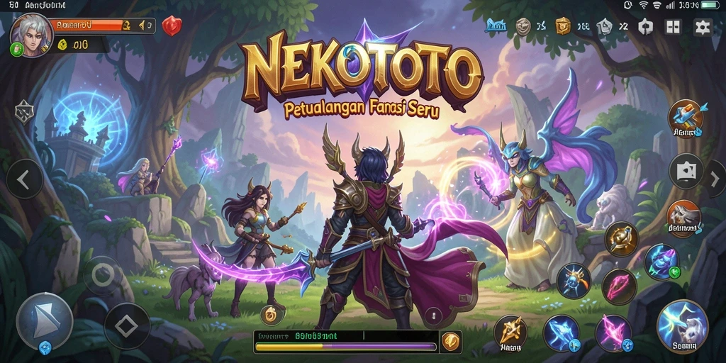 Tampilan gameplay NEKOTOTO yang menakjubkan dan penuh aksi.