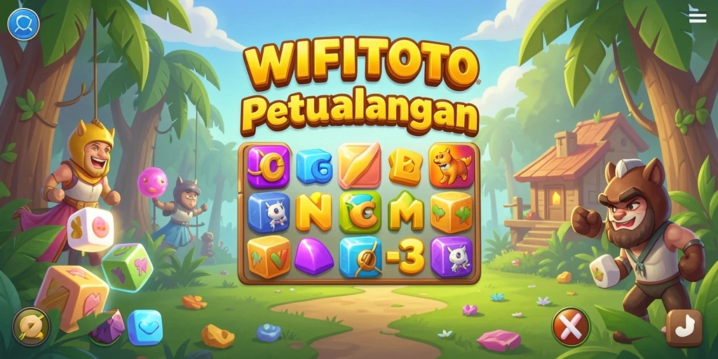Tampilan gameplay seru WIFITOTO di level Match-3.