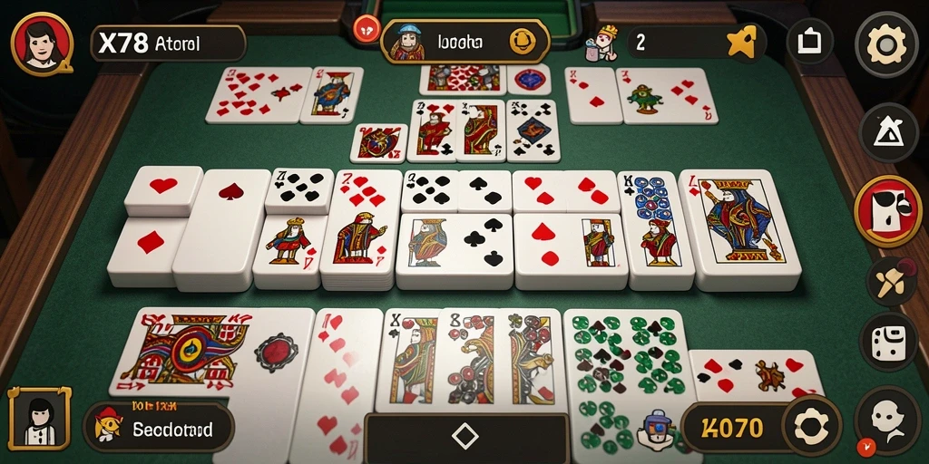 Tampilan gameplay X78 yang menarik dan seru dalam permainan Domino.