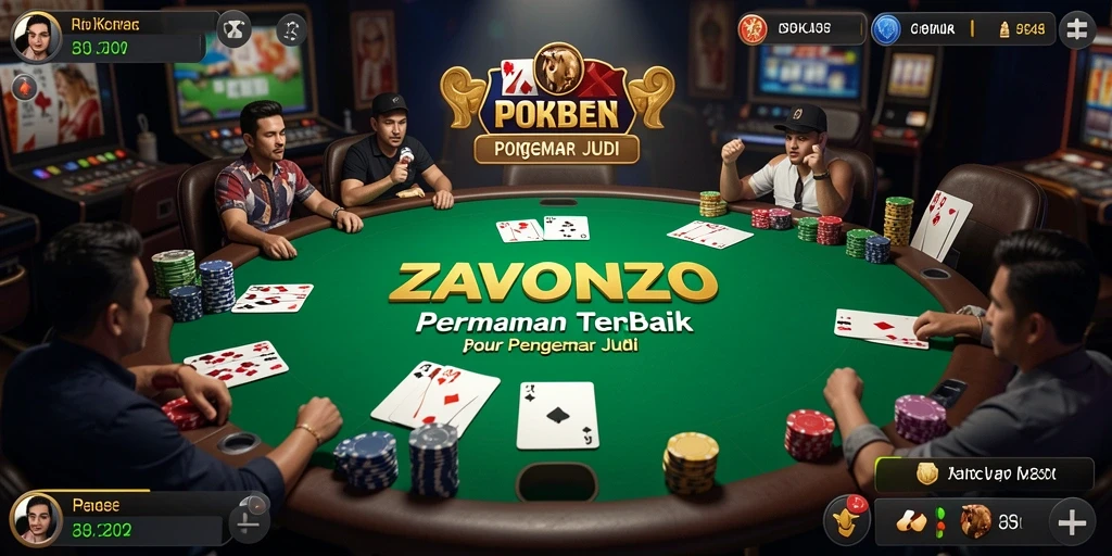 Tampilan menarik dari gameplay poker di ZAVONZO.